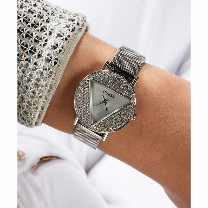 Guess Mini Iconic Silver Dial Analog Watch