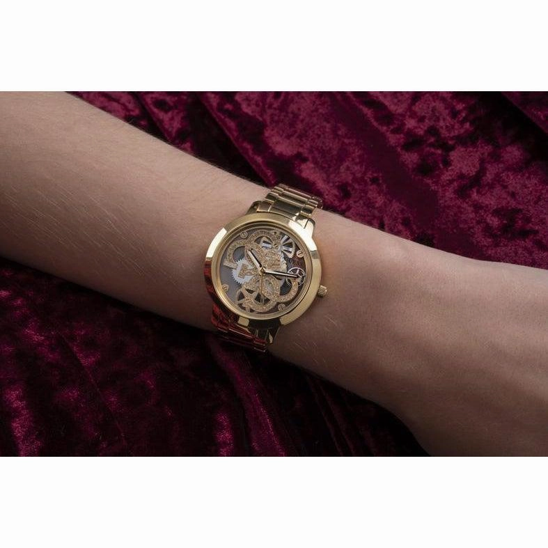 Guess Quattro Clear Gold Tone Analog Ladies Watch GW0300L2