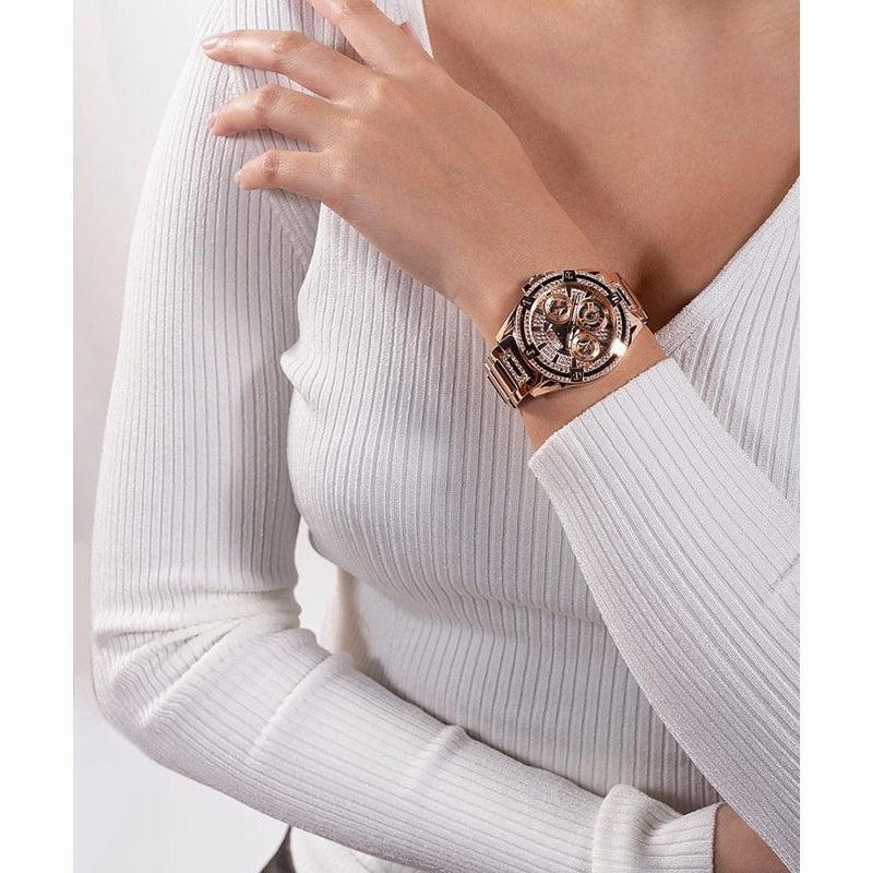 Guess Queen Rose Gold Tone Analog Ladies Watch GW0464L3