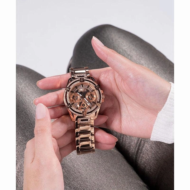Guess Queen Rose Gold Tone Analog Ladies Watch GW0464L3