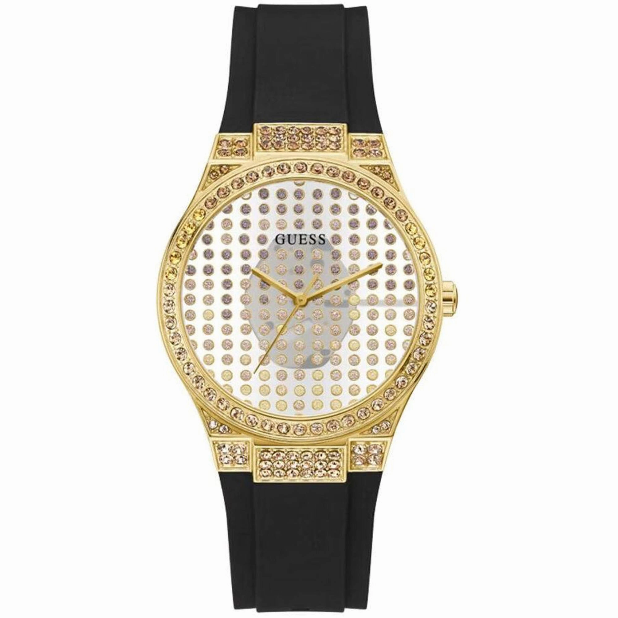 Guess Women's Watch - Radiance Quartz Grey Dial Silicone Rubber Strap | GW0482L1