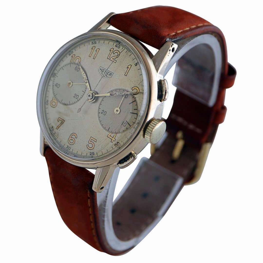 Heuer Chronograph, Circa 1945 Mens Vintage Watch