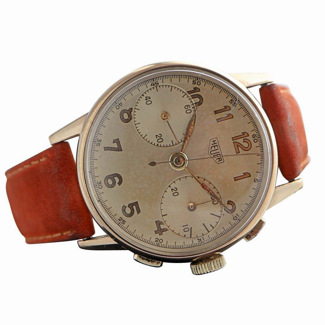 Heuer Chronograph, Circa 1945 Mens Vintage Watch