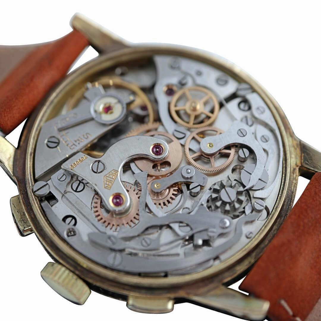 Heuer Chronograph, Circa 1945 Mens Vintage Watch