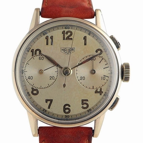 Heuer Chronograph, Circa 1945 Mens Vintage Watch