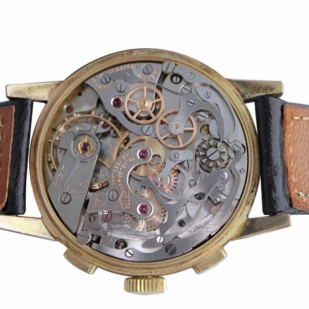 Heuer Ref. 349, Circa 1940s, Mens Gold Plated Vintage Watch