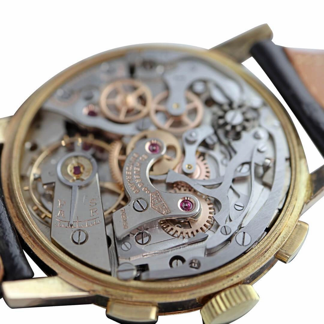 Heuer Ref. 349, Circa 1940s, Mens Gold Plated Vintage Watch
