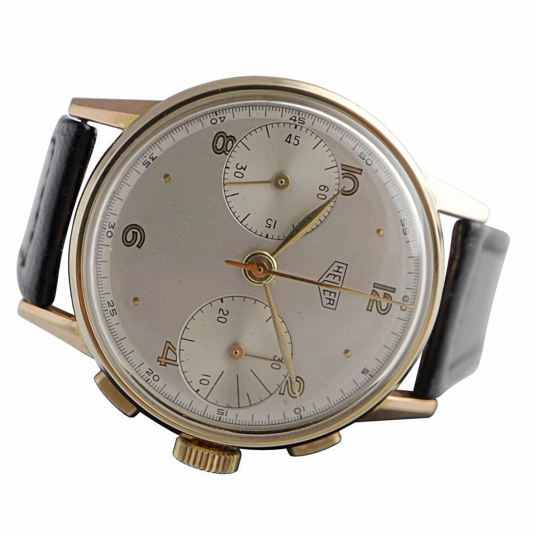 Heuer Ref. 349, Circa 1940s, Mens Gold Plated Vintage Watch