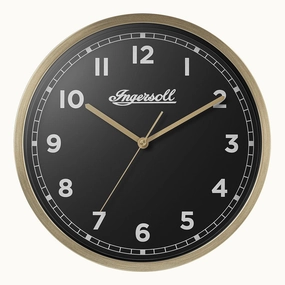 IC001GB INGERSOLL QUARTZ 30CM WALL CLOCK - GOLD/BLACK