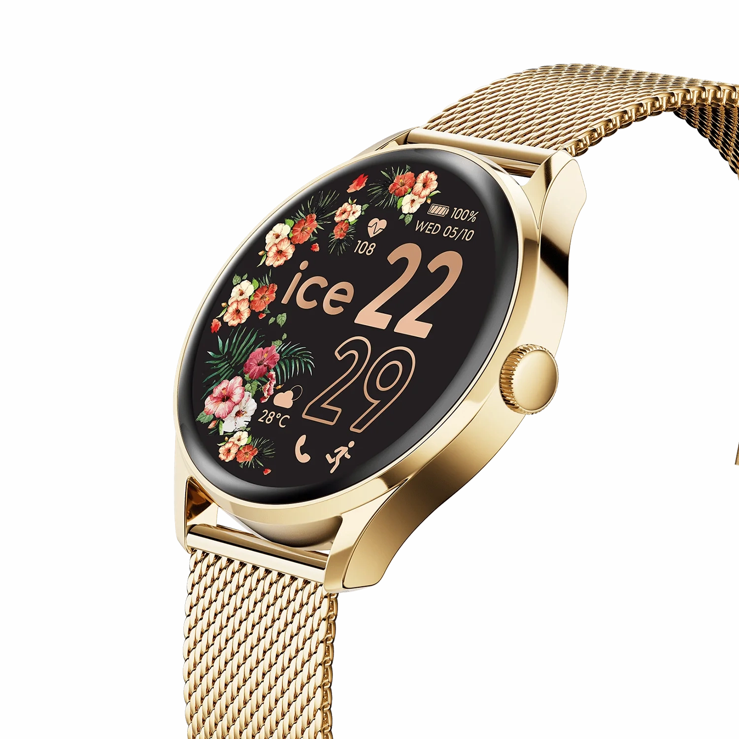 Ice - Smart Watch 2.0 Amoled Screen Gold Milanese