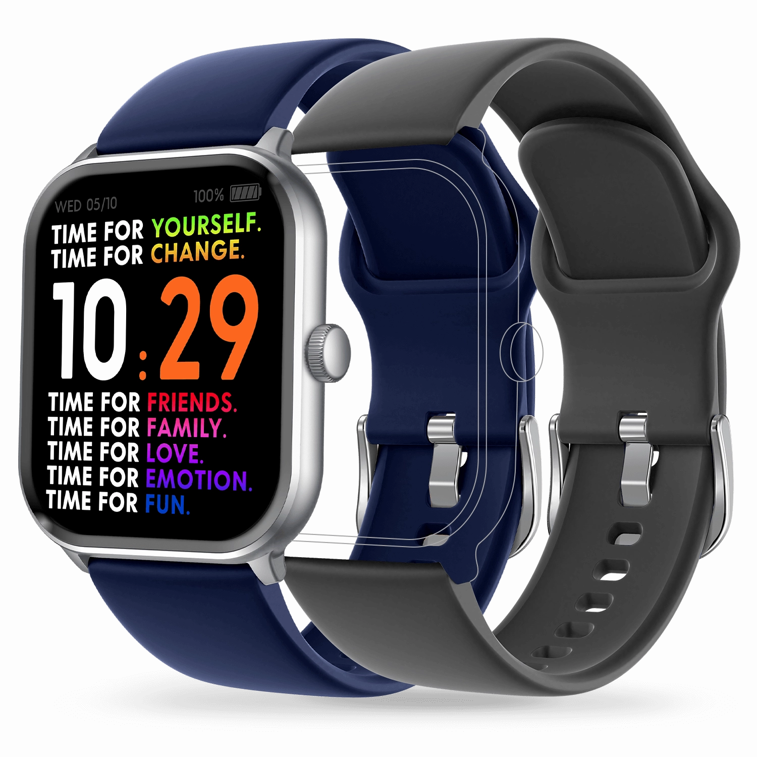 Ice Watch - Smart 1.0 Silver Watch & Comes With Black & Navy Band