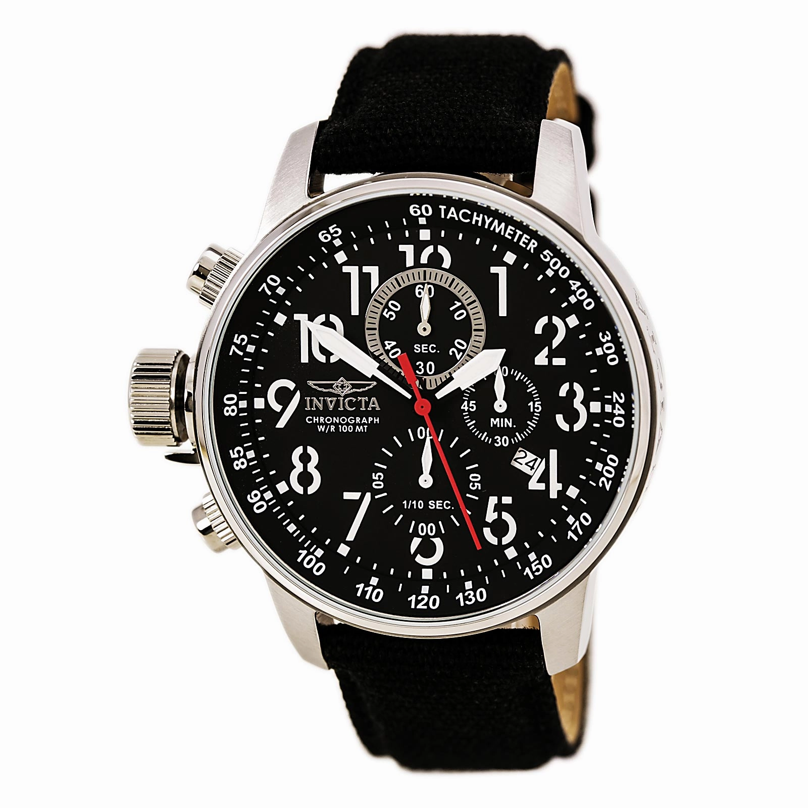 Invicta 1512 Men's Black 1/10 Second Lefty Chronograph