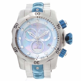 Invicta 15462 Men's Venom Reserve Blue MOP Dial Two Tone Bracelet Chrono Dive Watch