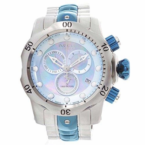 Invicta 15462 Men's Venom Reserve Blue MOP Dial Two Tone Bracelet Chrono Dive Watch