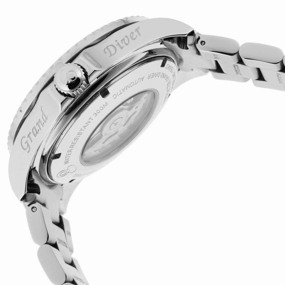 Invicta 15843 Men's Grand Diver Silver Dial Steel Bracelet Automatic Dive Watch