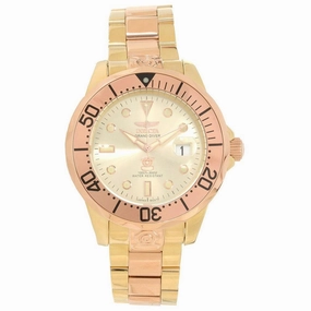 Invicta 16039 Men's Grand Diver Gold Tone Dial Two Tone Bracelet Automatic Dive Watch