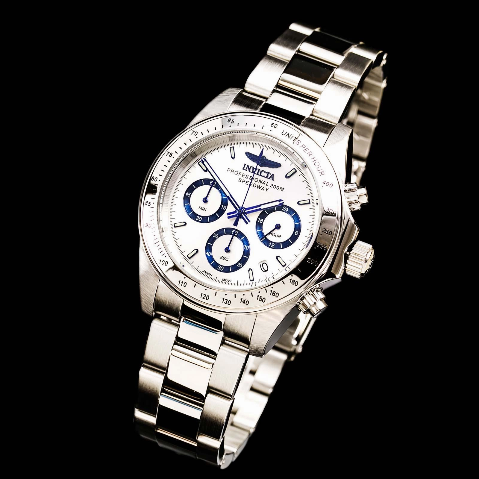 Invicta 17311 Men's Speedway Silver Dial Quartz Chronograph Steel Bracelet Dive Watch