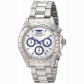 Invicta 17311 Men's Speedway Silver Dial Quartz Chronograph Steel Bracelet Dive Watch