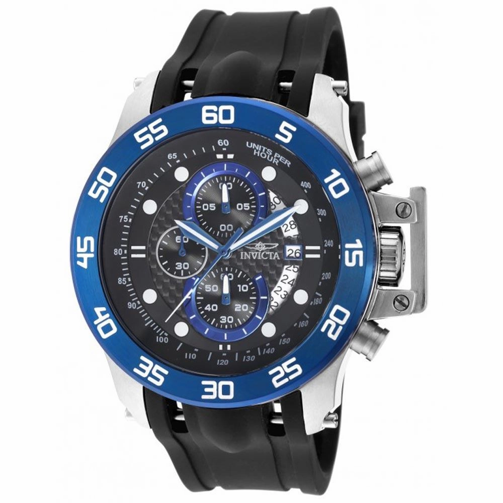 Invicta 19252 Men's I-Force Black Dial Black Polyurethane Strap Chronograph Watch