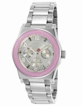 INVICTA Angel Womens Watch - Stainless Steel - Chronograph - Pink - Bracelet