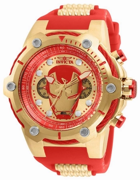 INVICTA Marvel Limited Edition Mens  Bolt - Chronograph - Gold-Tone - Iron Man