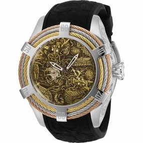 Invicta Men's Automatic Watch - Bolt Open Heart Brown Dial Black Strap | 27875