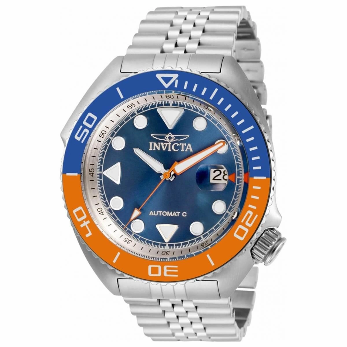 Invicta Men's Automatic Watch - Pro Diver Black and Silver Dial Bracelet | 30415