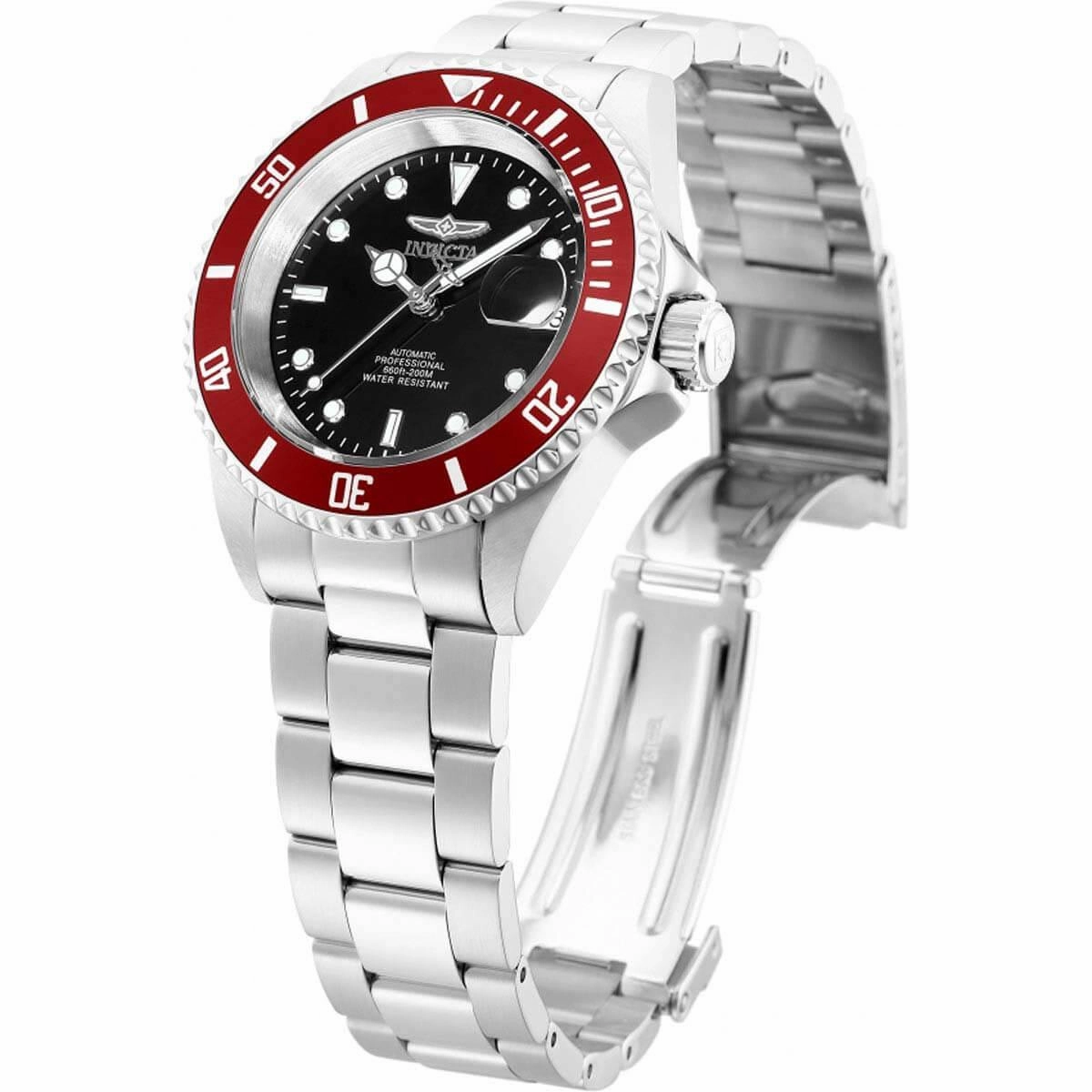 Invicta Men's Automatic Watch - Pro Diver Black Dial Bracelet Date Display | 35695