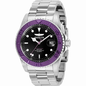 Invicta Men's Automatic Watch - Pro Diver Black Dial Bracelet Rotating Bezel | 36751