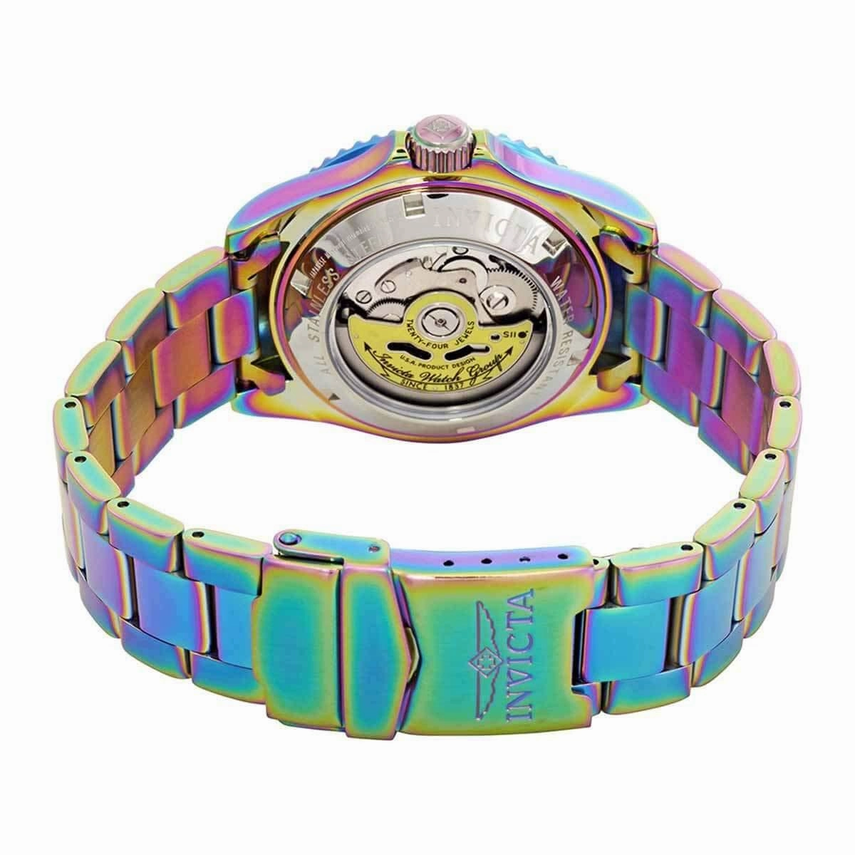 Invicta Men's Automatic Watch - Pro Diver Black Dial Iridescent Steel Dive | 26600