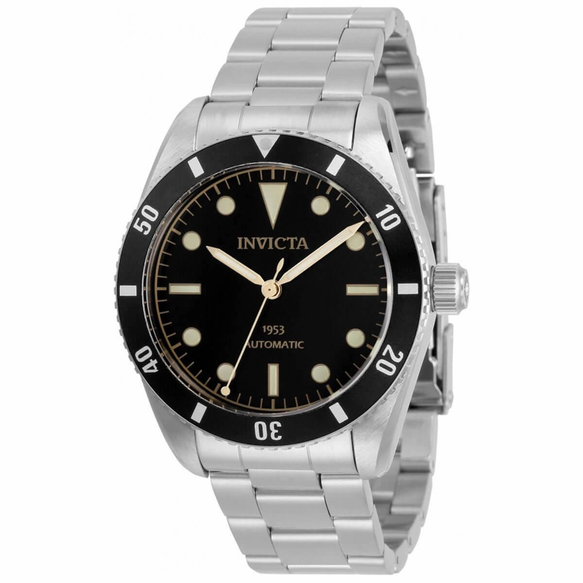 Invicta Men's Automatic Watch - Pro Diver Black dial Stainless Steel Bracelet | 31290