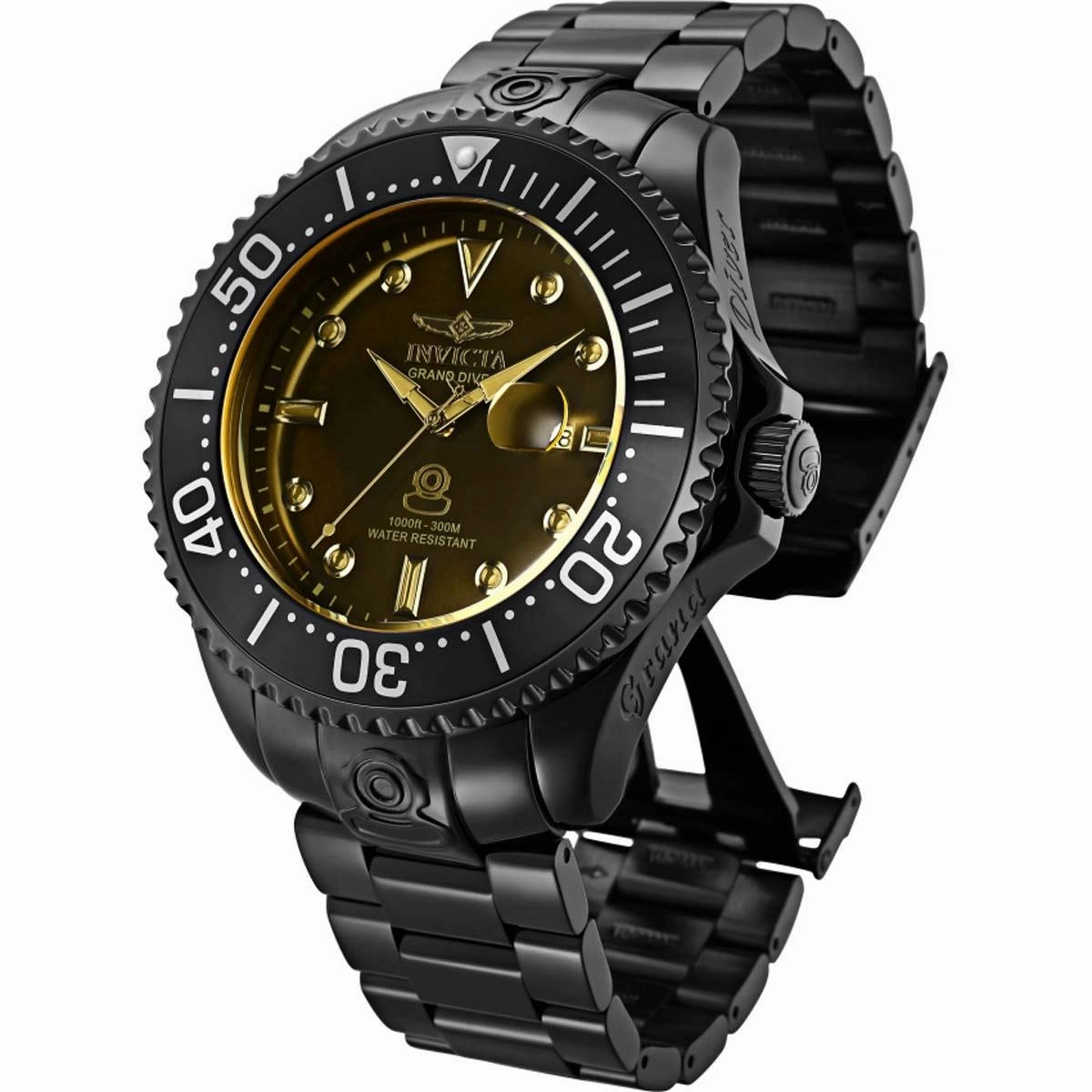 Invicta Men's Automatic Watch - Pro Diver Black Stainless Steel Bracelet | 33422