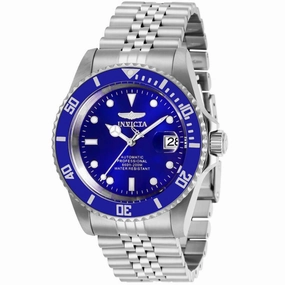 Invicta Men's Automatic Watch - Pro Diver Blue Dial Silver Tone Bracelet | 29179