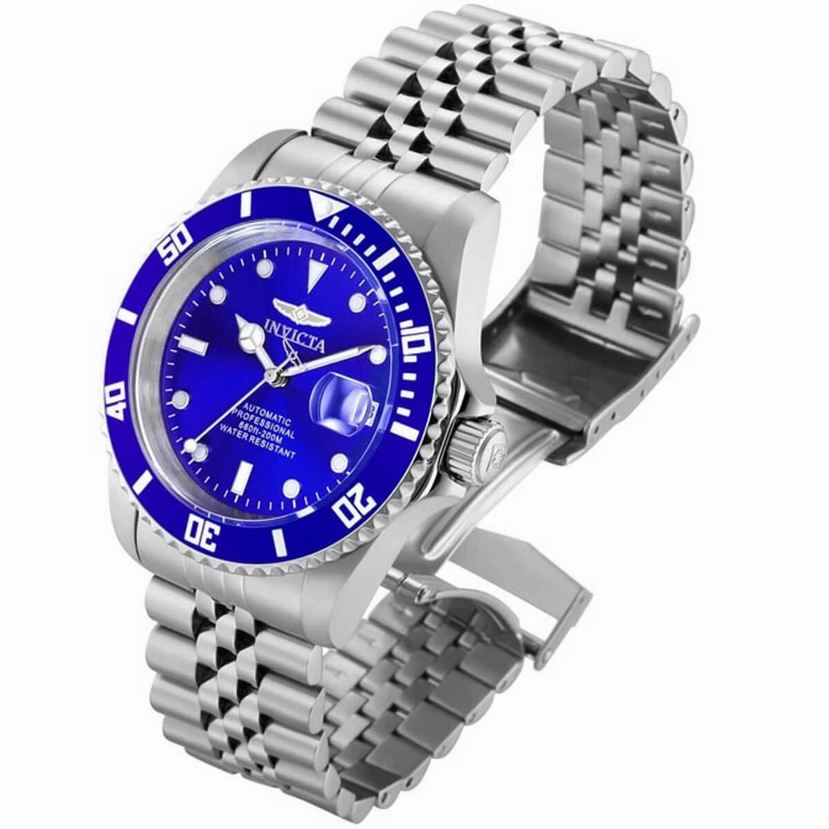 Invicta Men's Automatic Watch - Pro Diver Blue Dial Silver Tone Bracelet | 29179