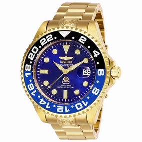 Invicta Men's Automatic Watch - Pro Diver Blue Dial Yellow Gold Bracelet | 27971
