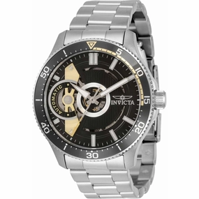Invicta Men's Automatic Watch - Pro Diver Rotating Bezel Silver Bracelet | 34050