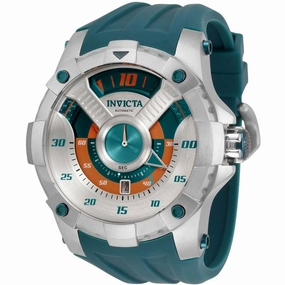 Invicta Men's Automatic Watch - S1 Rally Silver Tone Case Green Strap | 33486