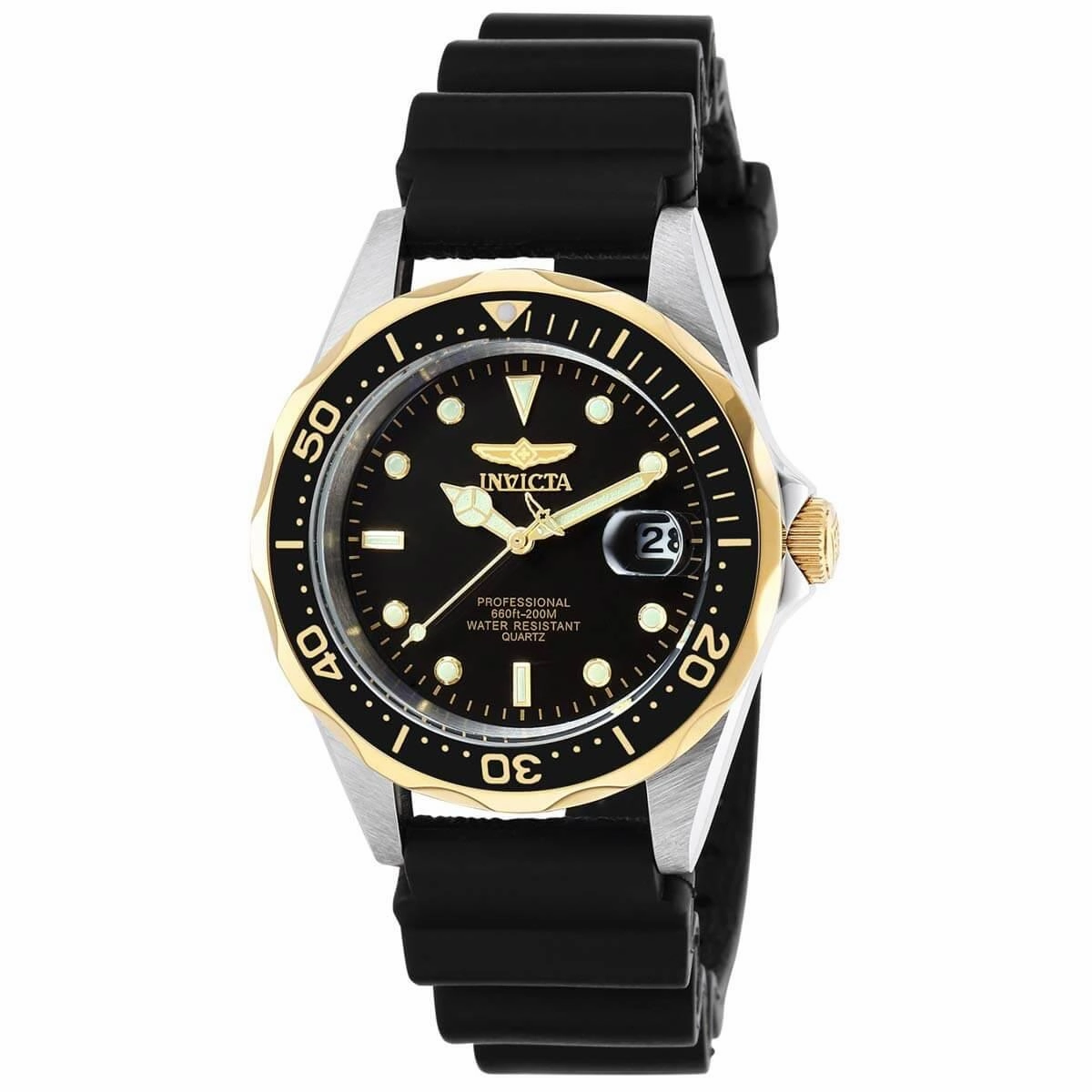 Invicta Men's Bracelet Watch with Rubber Strap - Pro Diver Rotating Bezel | 37399