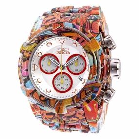 Invicta Men's Chrono Watch - Bolt Zeus Silver Tone Dial Aqua Plating Bracelet | 32416