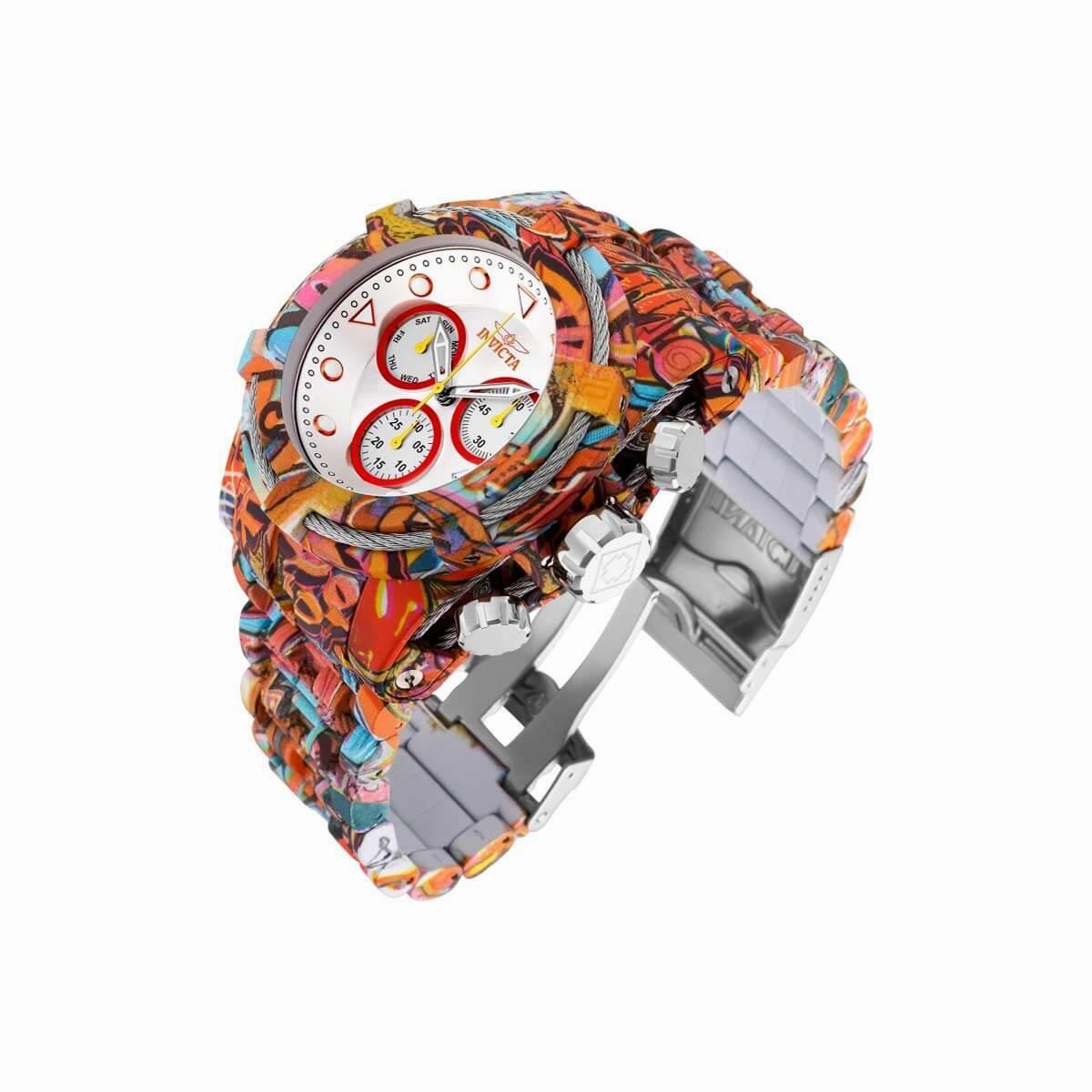Invicta Men's Chrono Watch - Bolt Zeus Silver Tone Dial Aqua Plating Bracelet | 32416