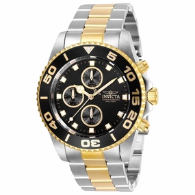 Invicta Men's Chrono Watch - Invicta Connection Black Dial Two Tone Bracelet | 28691