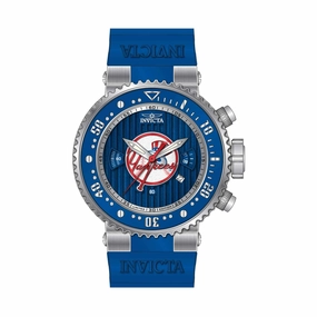 Invicta Men's Chrono Watch - MLB New York Yankees Quartz Blue Silicone Strap | 42358