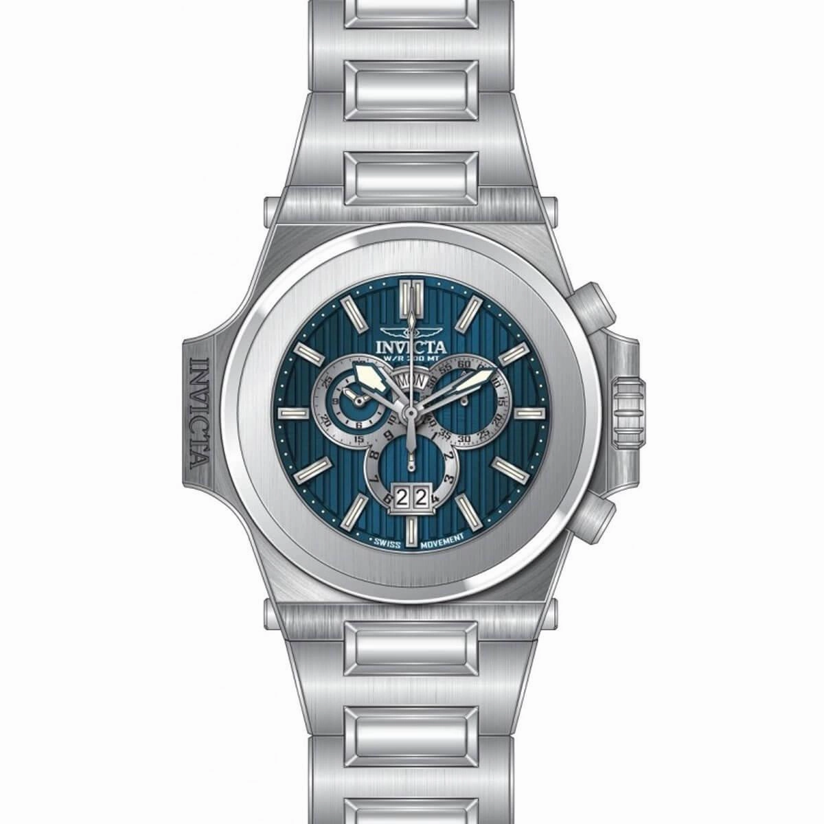 Invicta Men's Chrono Watch - Reserve Akula Blue Dial Stainless Steel Bracelet | 31671
