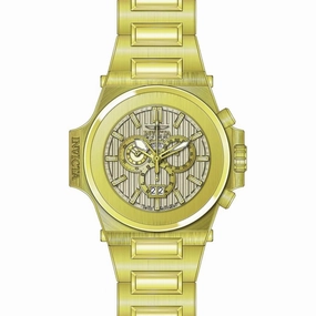 Invicta Men's Chrono Watch - Reserve Akula Champagne Dial Yellow Gold Bracelet | 31676