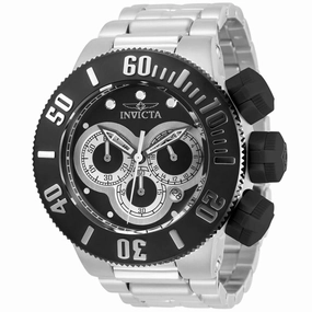 Invicta Men's Chrono Watch - Specialty Black and Silver Tone Dial Bracelet | 31538
