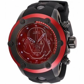 Invicta Men's Chrono Watch - Star Wars Darth Vader Quartz Black Rubber Strap | 36282