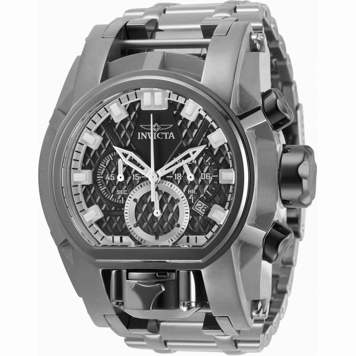Invicta Men's Chronograph Watch - Bolt  Bolt Gunmetal Stainless Steel Bracelet | 31554