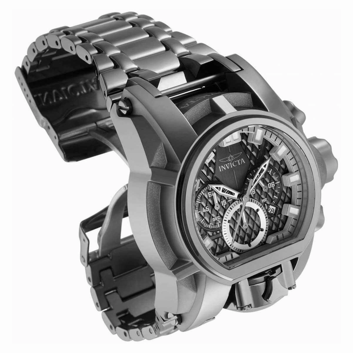 Invicta Men's Chronograph Watch - Bolt  Bolt Gunmetal Stainless Steel Bracelet | 31554