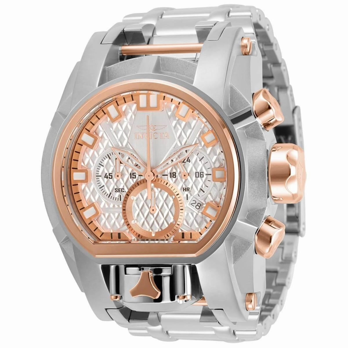 Invicta Men's Chronograph Watch - Bolt Quartz Rose Gold and Silver Dial | 31551