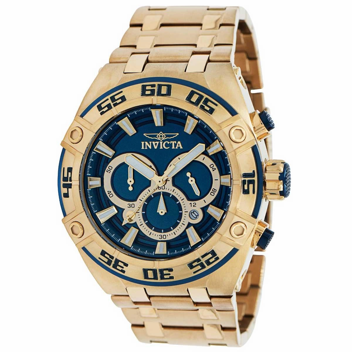 Invicta Men's Chronograph Watch - Coalition Forces Quartz Black and Gold Dial | 37641